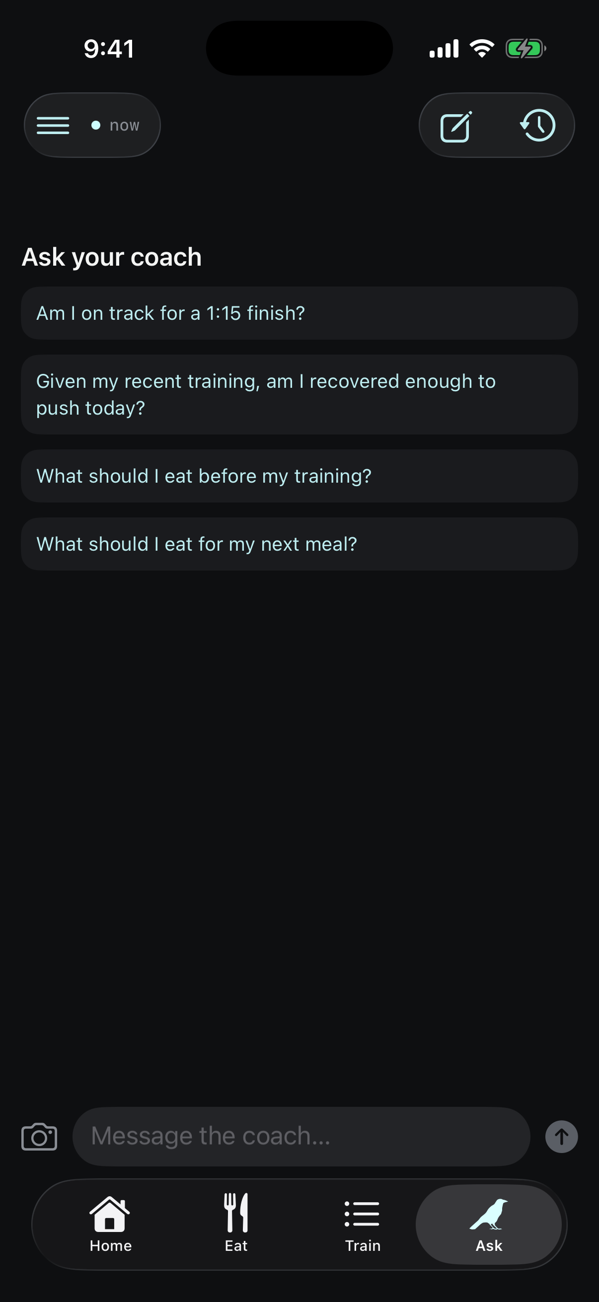 Ravns Ask — chat with Hugin, your coach